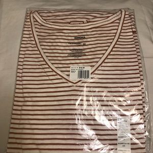 Sonoma The Everyday Tee, brown stripe, 3x